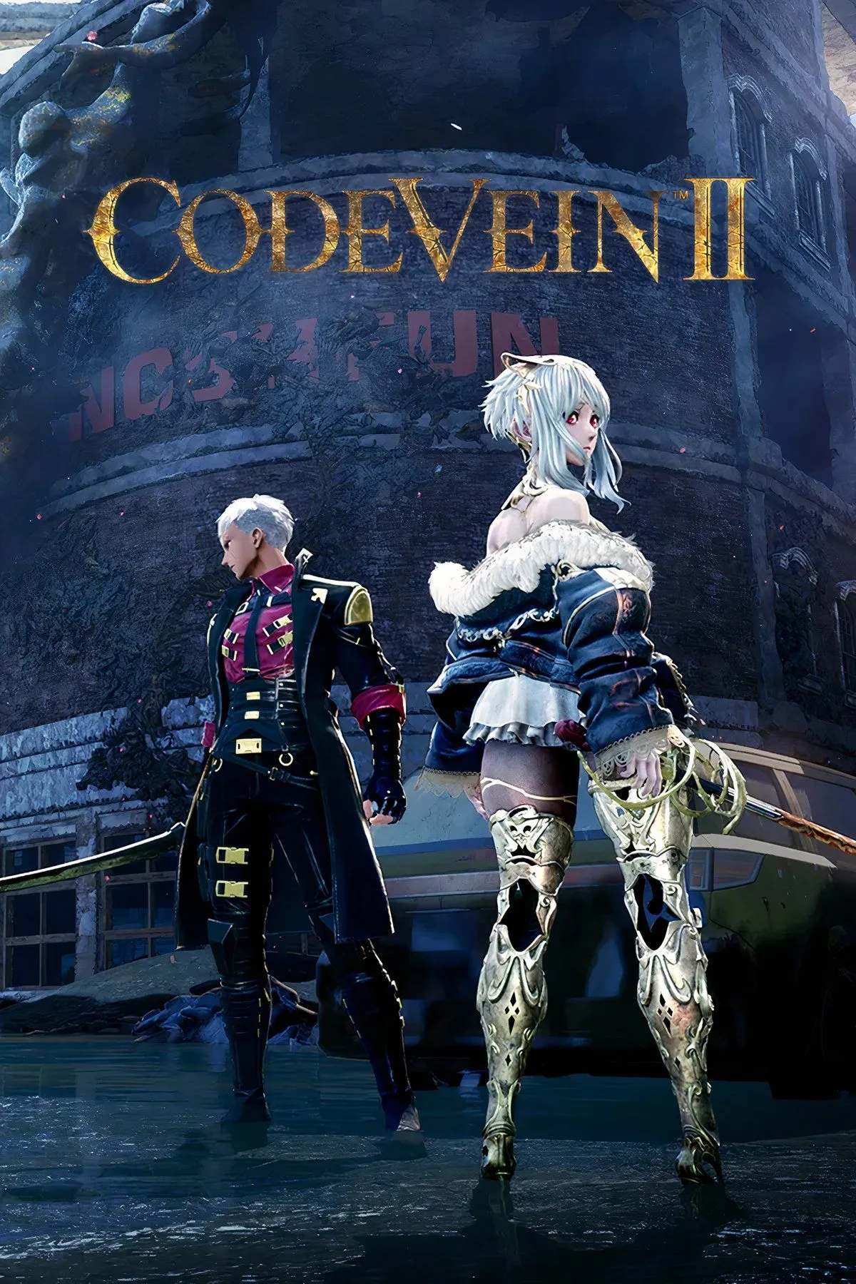Ảnh cover Code Vein 2 với phong cách anime tăm tối, nhấn mạnh yếu tố Soulslike và JRPG hành động