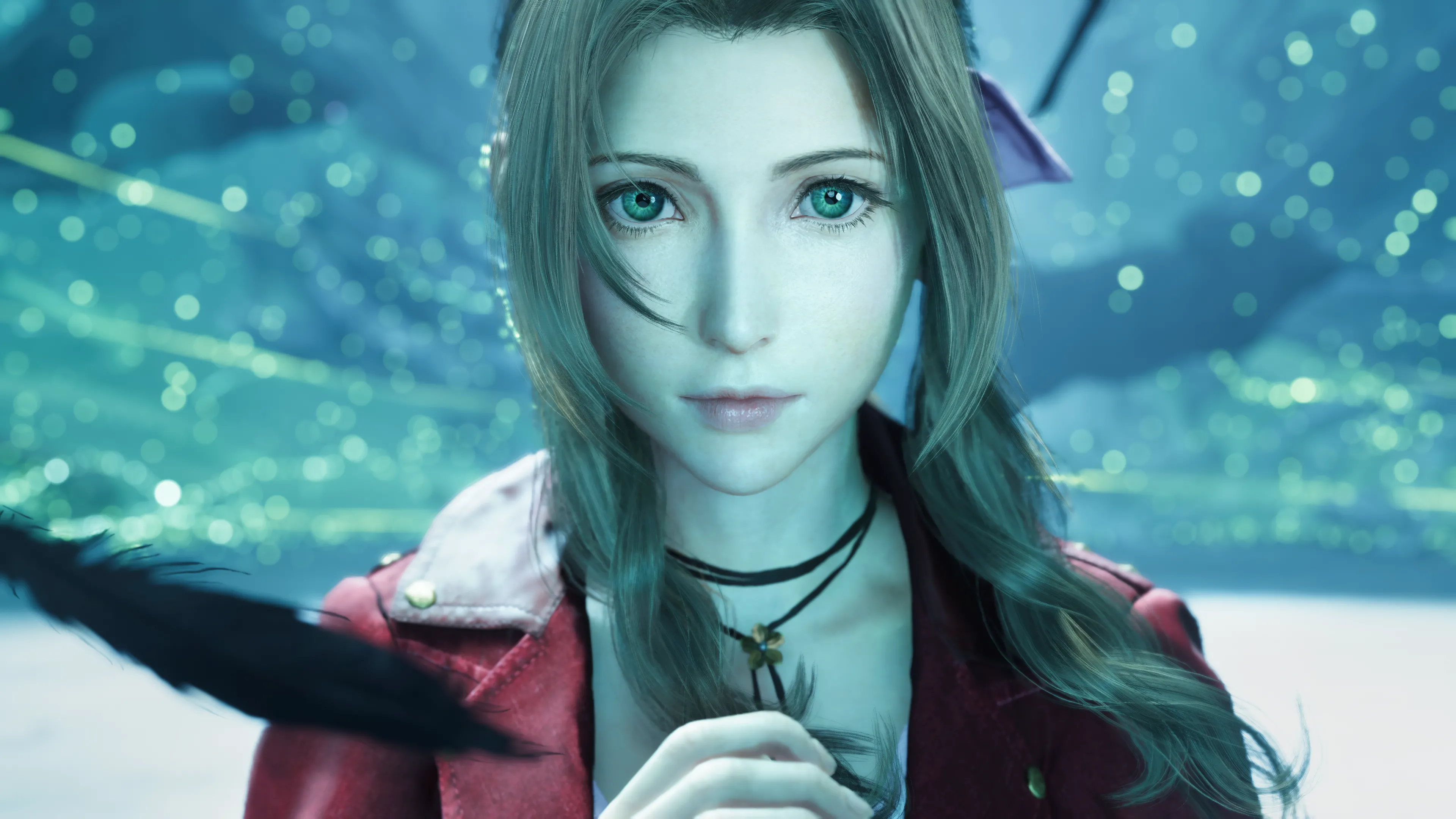 Ảnh màn hình Final Fantasy 7 Rebirth trên thiết bị cầm tay, thể hiện giao diện trận đấu và nhân vật Cloud