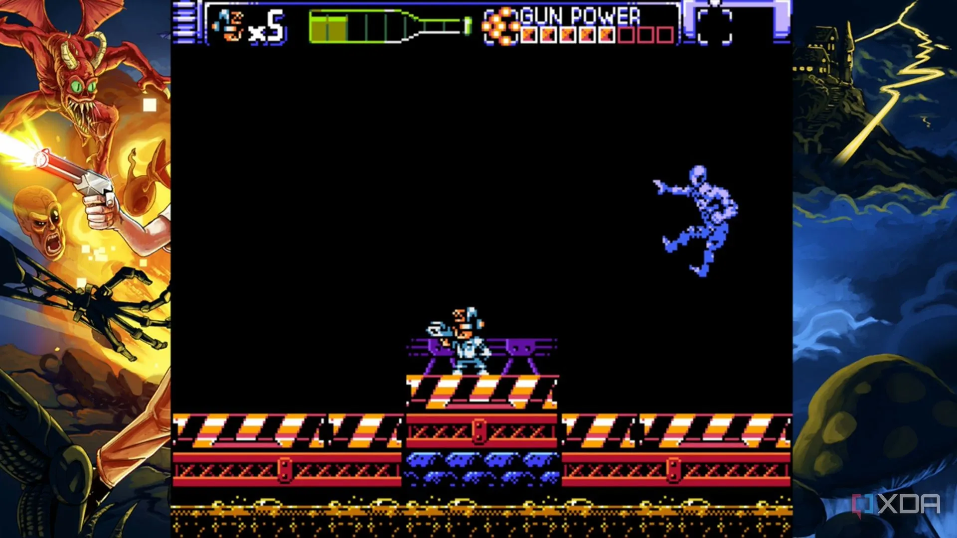 Ảnh trận boss trong Angry Video Game Nerd 8-Bit với thiết kế 8-bit kịch tính và gimmick bất ngờ