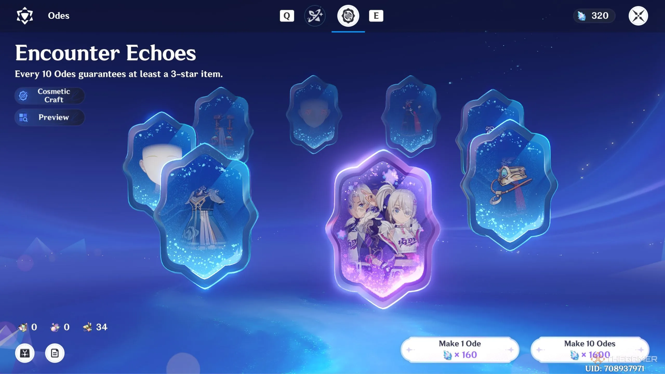 Banner miễn phí (F2P) của Miliastra Wonderland hiển thị các set có thể nhận bằng Geode of Replication.