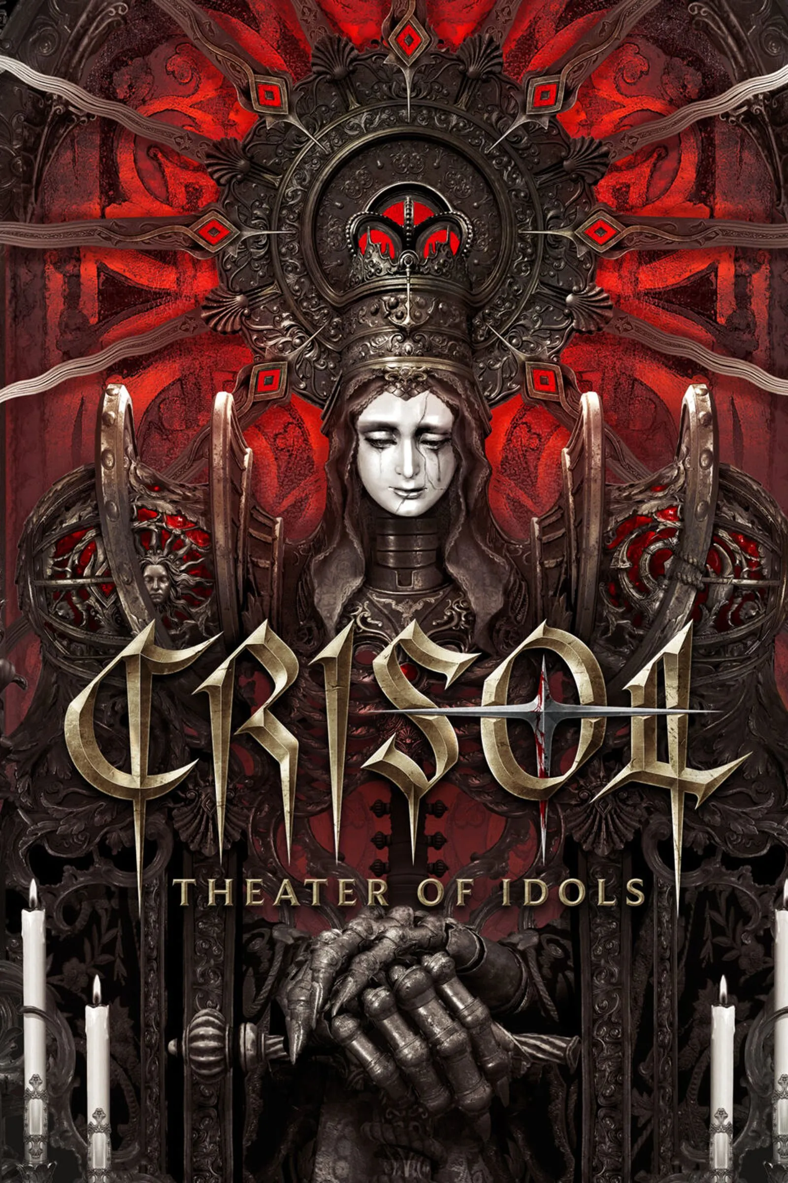 bìa Crisol: Theater of Idols với phong cách rạp kịch kì quái