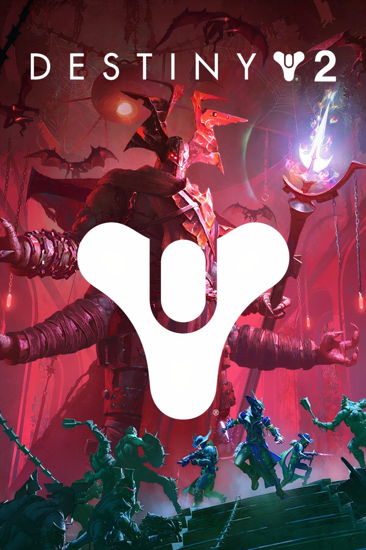 Bìa Destiny 2 thể hiện môi trường multiplayer và các expansion bị ảnh hưởng bởi Content Vault