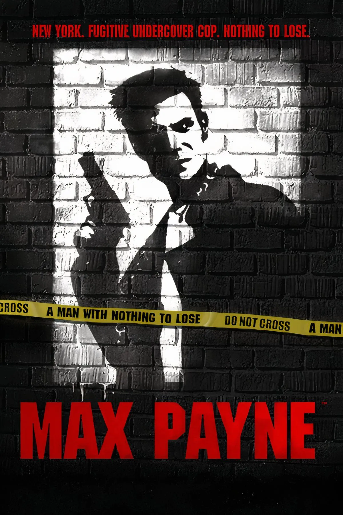 Bìa Max Payne mang phong cách noir với tone tối và khẩu súng