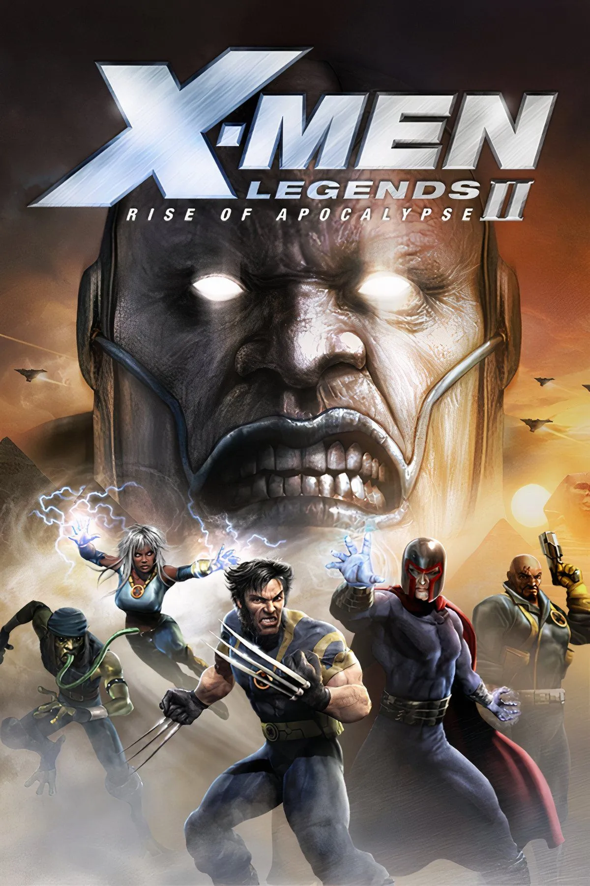 Bìa X‑Men Legends II với hình ảnh các mutant và bối cảnh chiến đấu