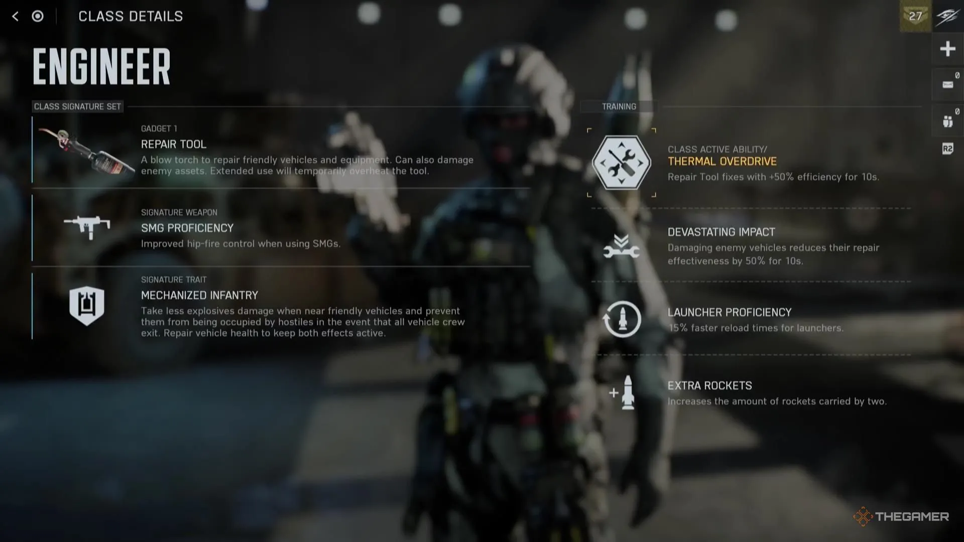 Chi tiết lớp Engineer trong Battlefield 6, Training Paths và trait riêng