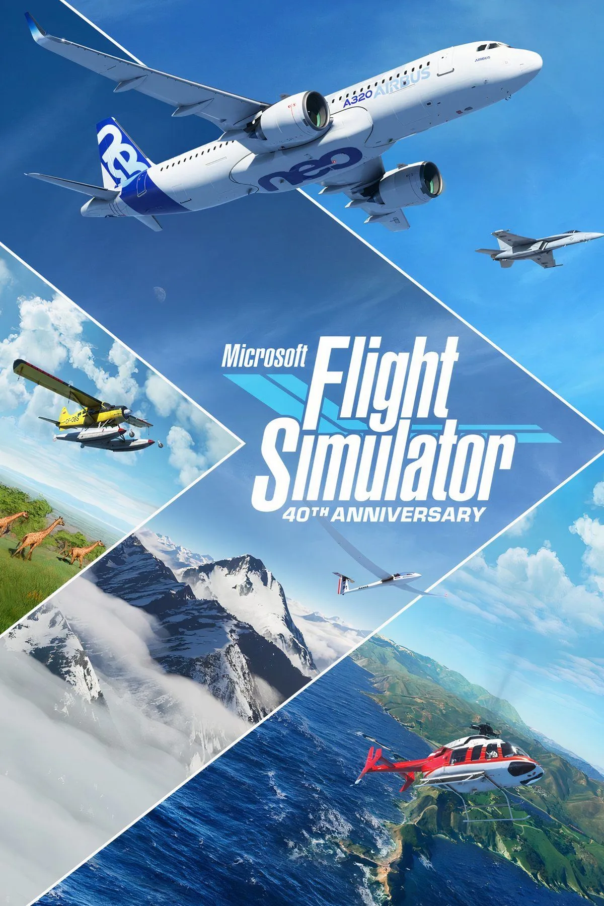 Cover Microsoft Flight Simulator: buồng lái với cảnh trời thật và địa hình chi tiết trong mô phỏng bay