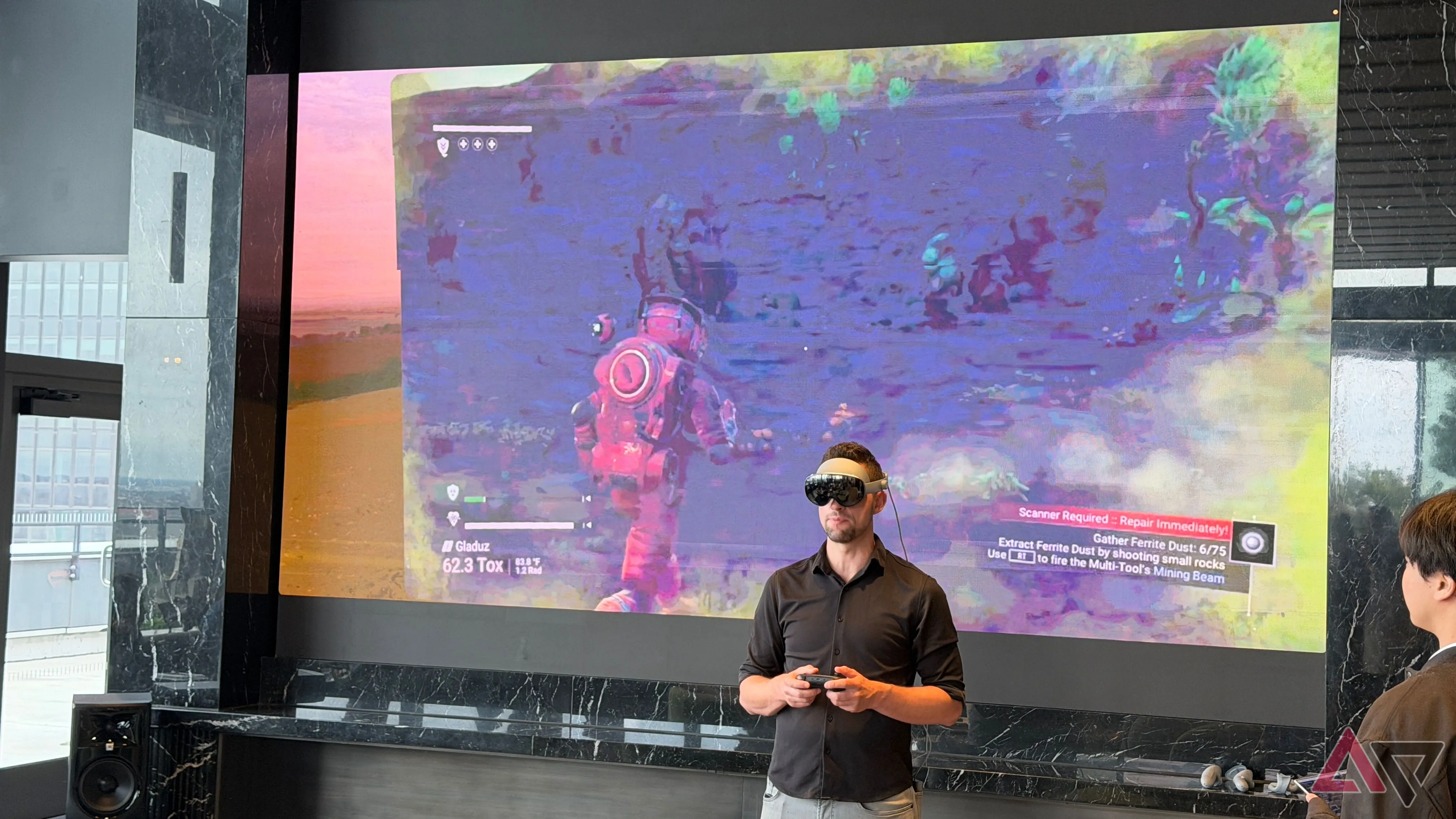 Galaxy XR đang hiển thị No Man's Sky trên màn ảo lớn