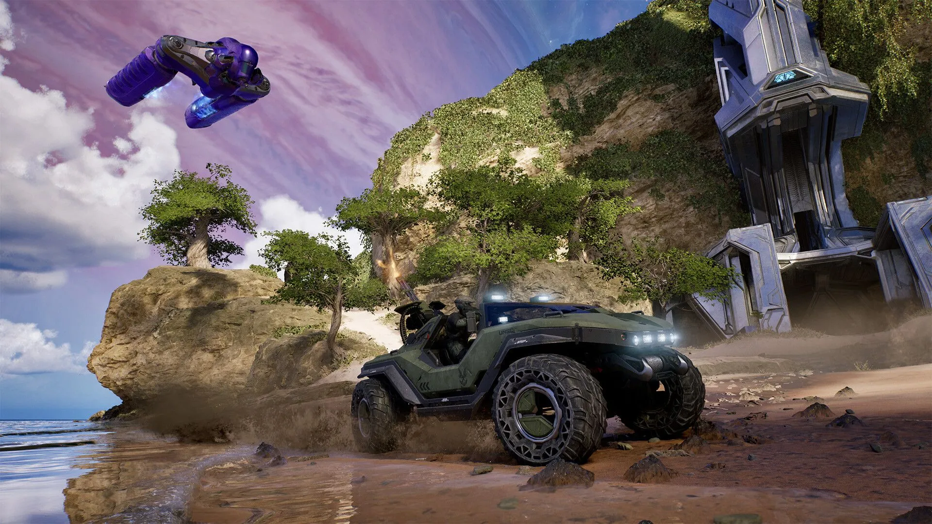 Gameplay The Silent Cartographer — Warthog quần đảo và combat trong bản demo Halo: Campaign Evolved