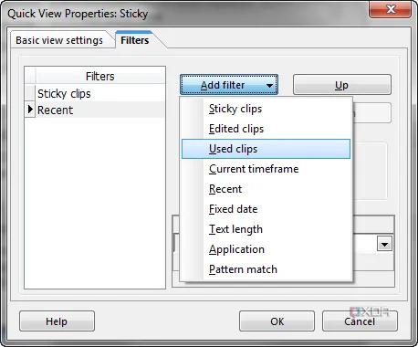 Giao diện Ethervane Echo hiển thị danh sách clip và bộ lọc tìm kiếm, tiện cho game thủ lưu text nhanh