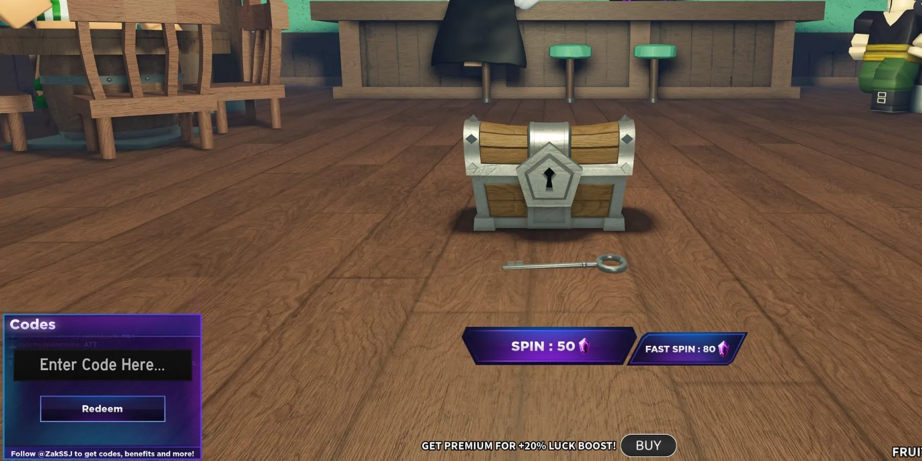 Giao diện Fruit Battlegrounds và hiệu ứng skill trong trận đấu