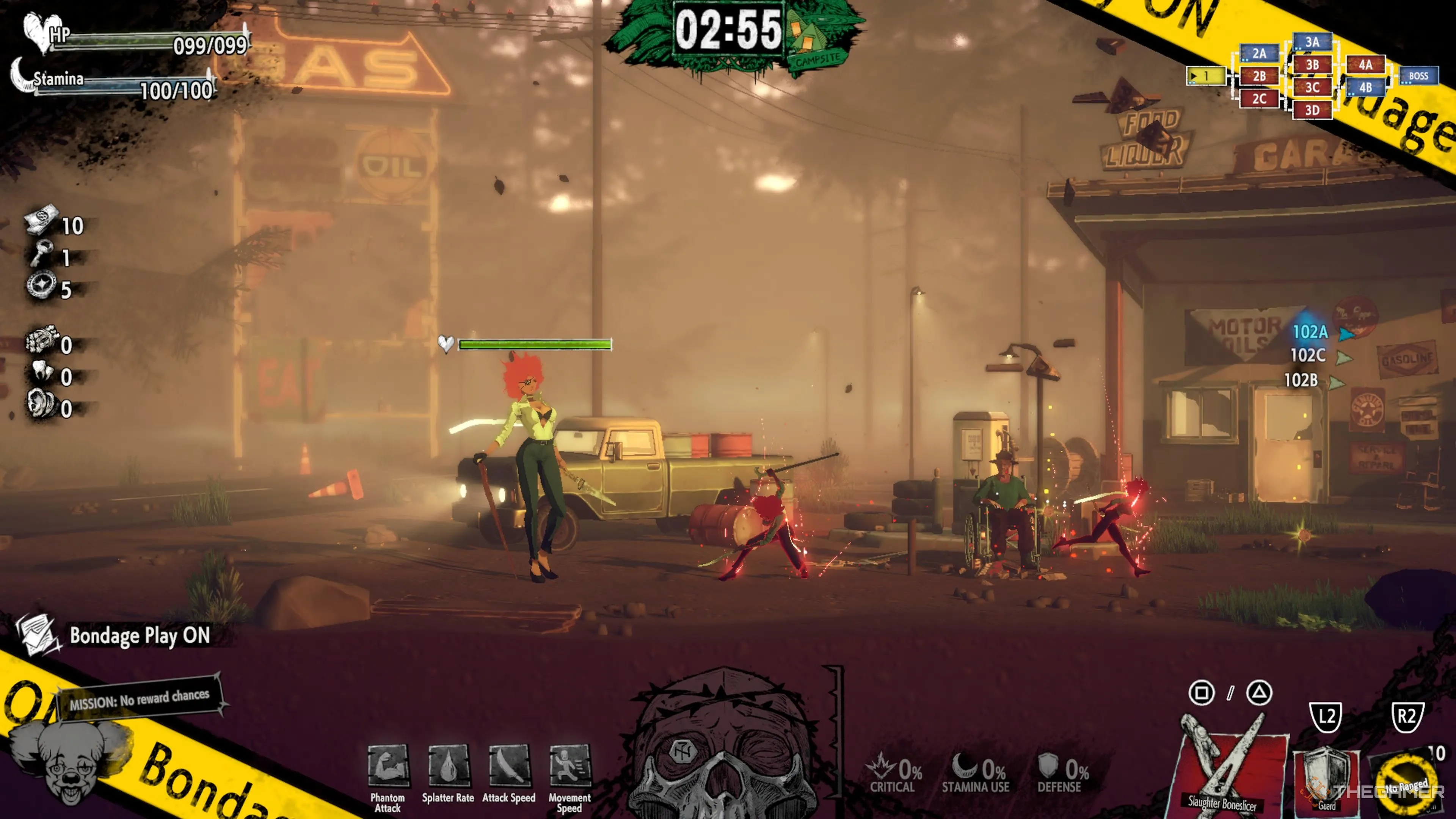 Giao diện gameplay Hotel Barcelona với Slasher Phantom