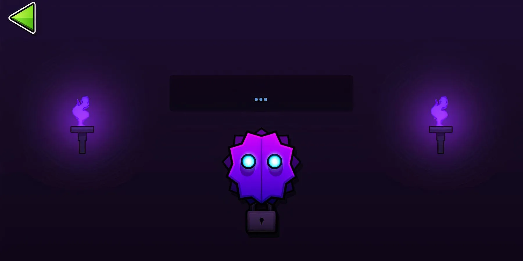 Hộp Wraith Vault Geometry Dash với biểu tượng kho báu và phần thưởng Mana Orb