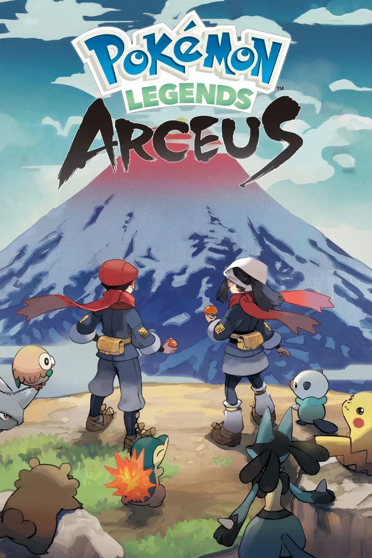 Huấn luyện viên ném Pokéball vào Pokémon hoang dã trong Pokemon Legends: Arceus