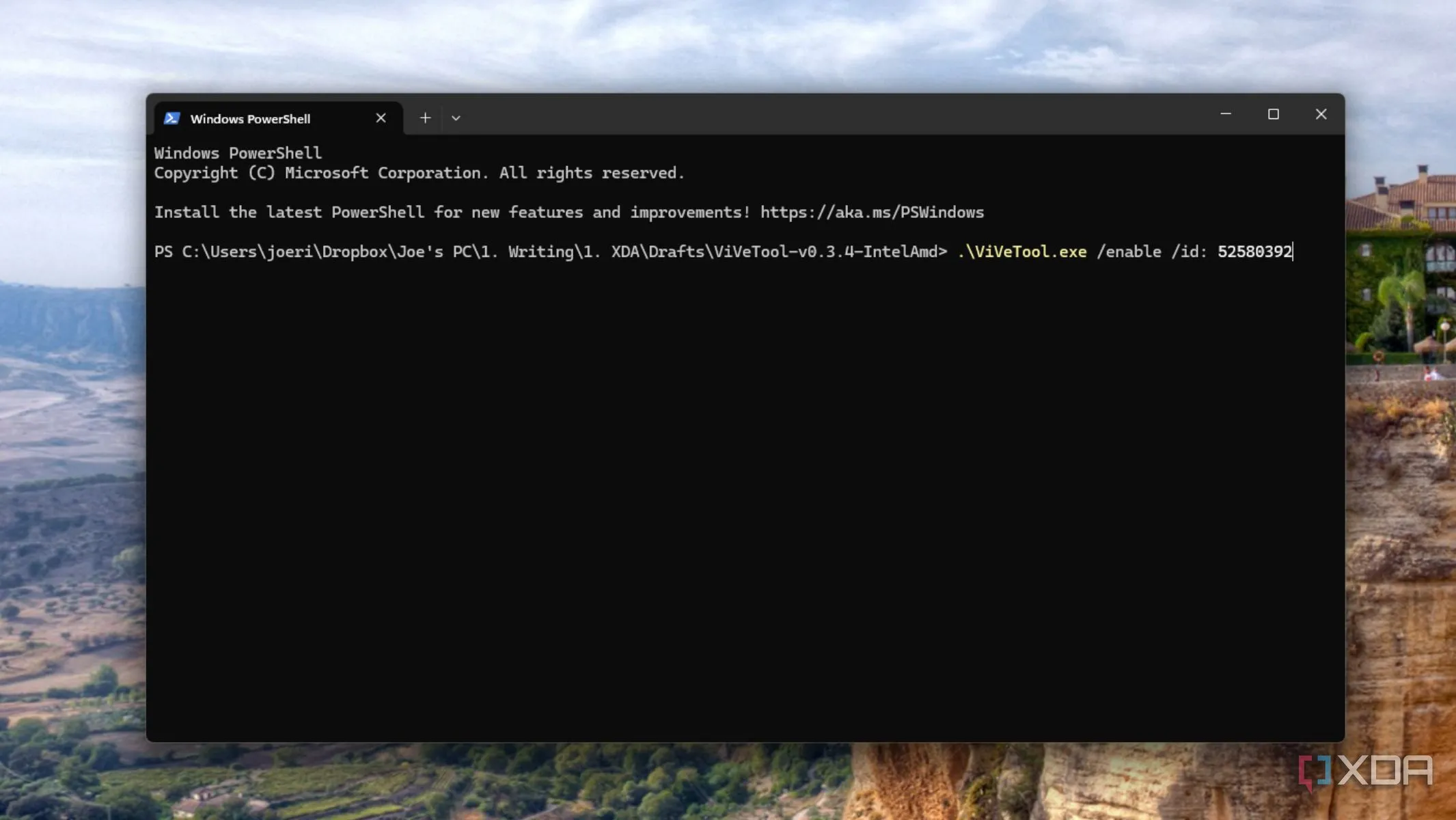 Hướng dẫn bật Full Screen Experience bằng ViVeTool trên Windows 11, ảnh minh họa giao diện tweak