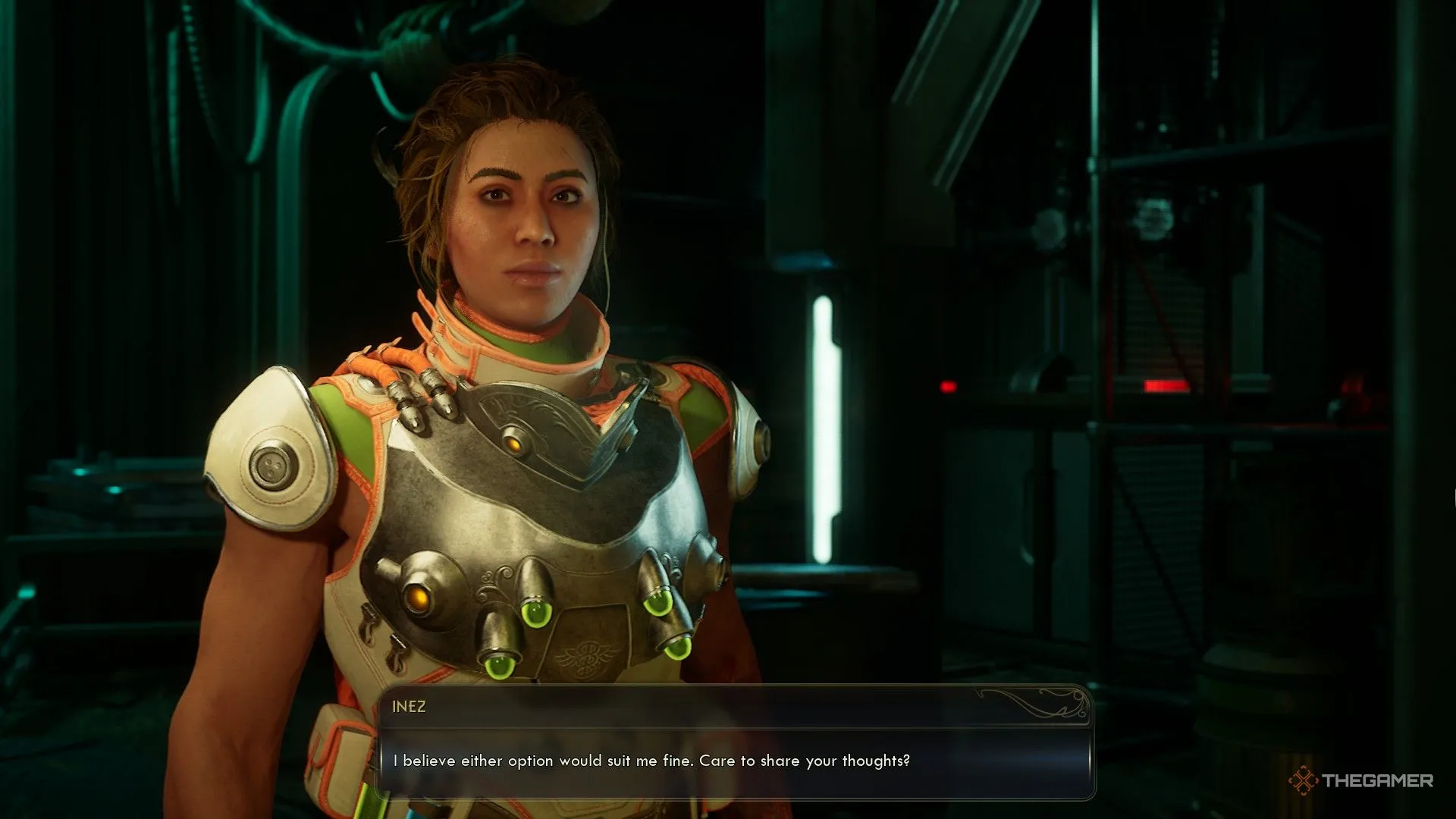Inez hỏi bạn chọn graft nào để nâng cấp kỹ năng trong The Outer Worlds 2