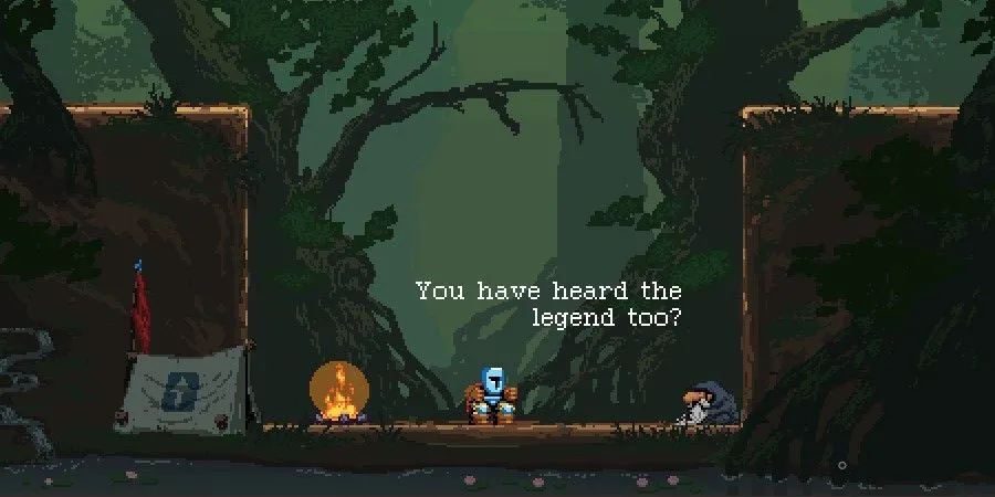 Jump King nhân vật đứng trước vách đá, cảnh quan platformer và giao diện nhảy