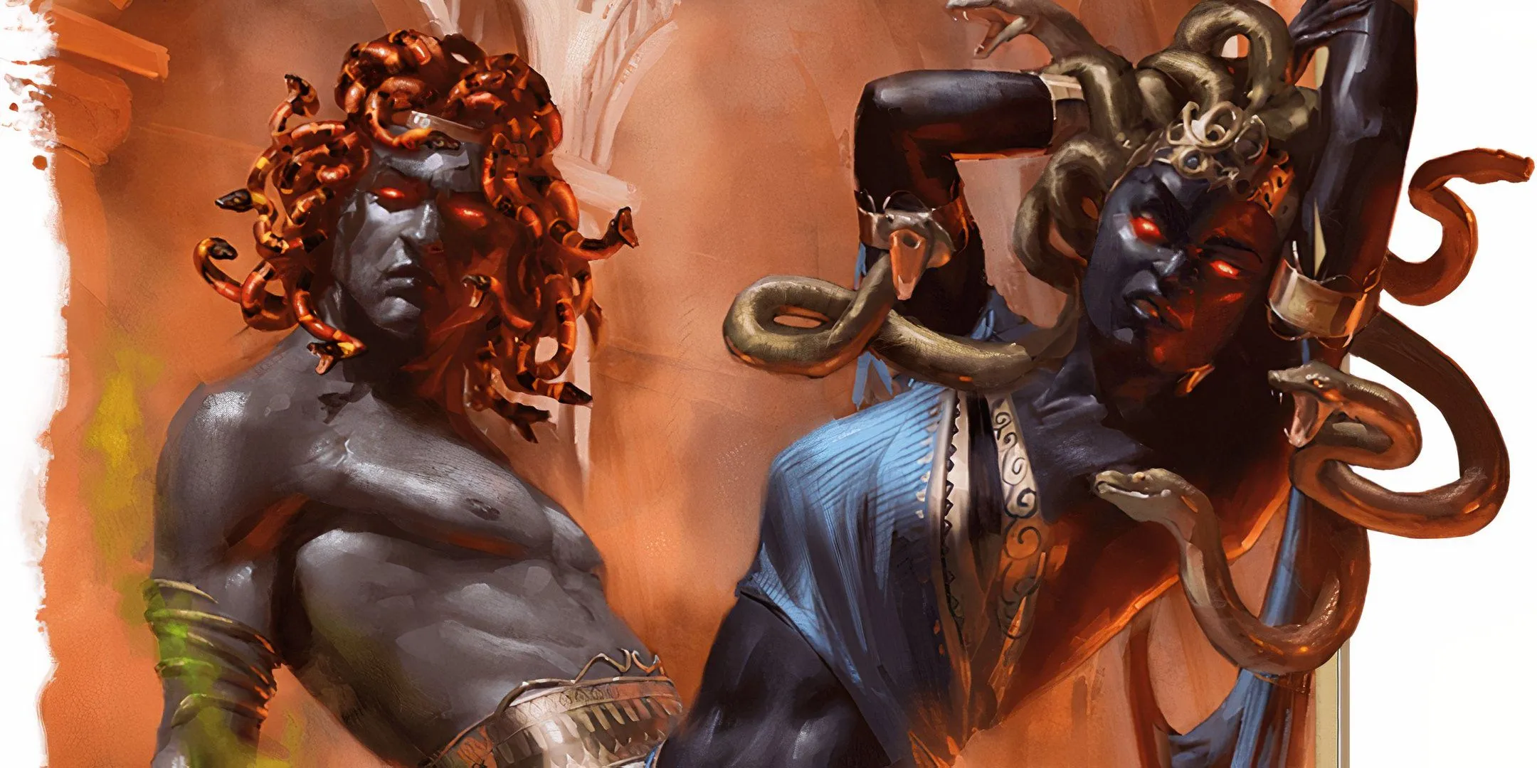 Medusa với ánh mắt hóa đá có thể làm petrify nhiều mục tiêu cùng lúc trong D&D