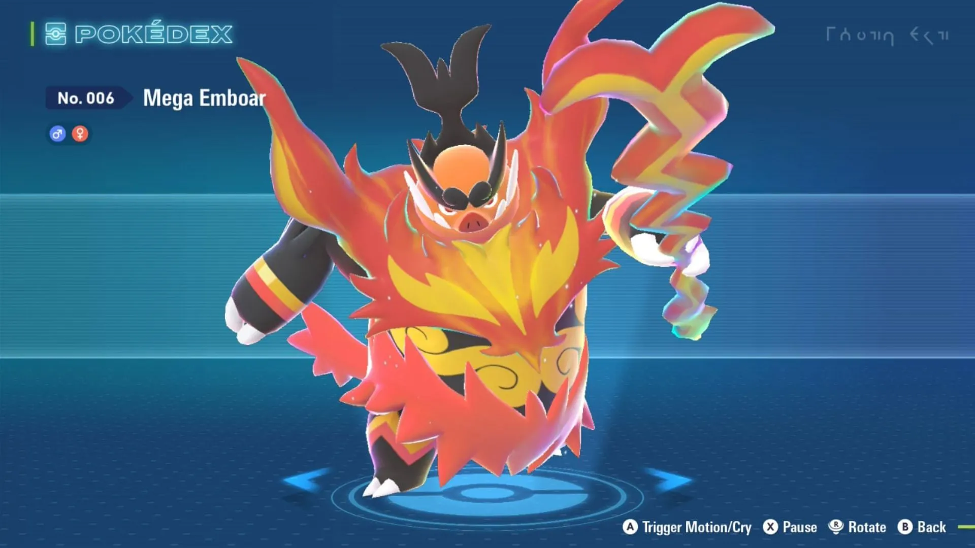 Mega Emboar in the game