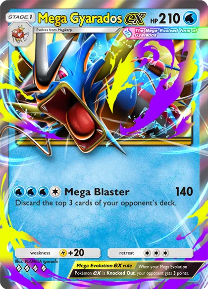 Mega Gyarados ex trong Mega Rising — thẻ Mega mạnh mẽ, phù hợp combo chiêu thức hút Energy