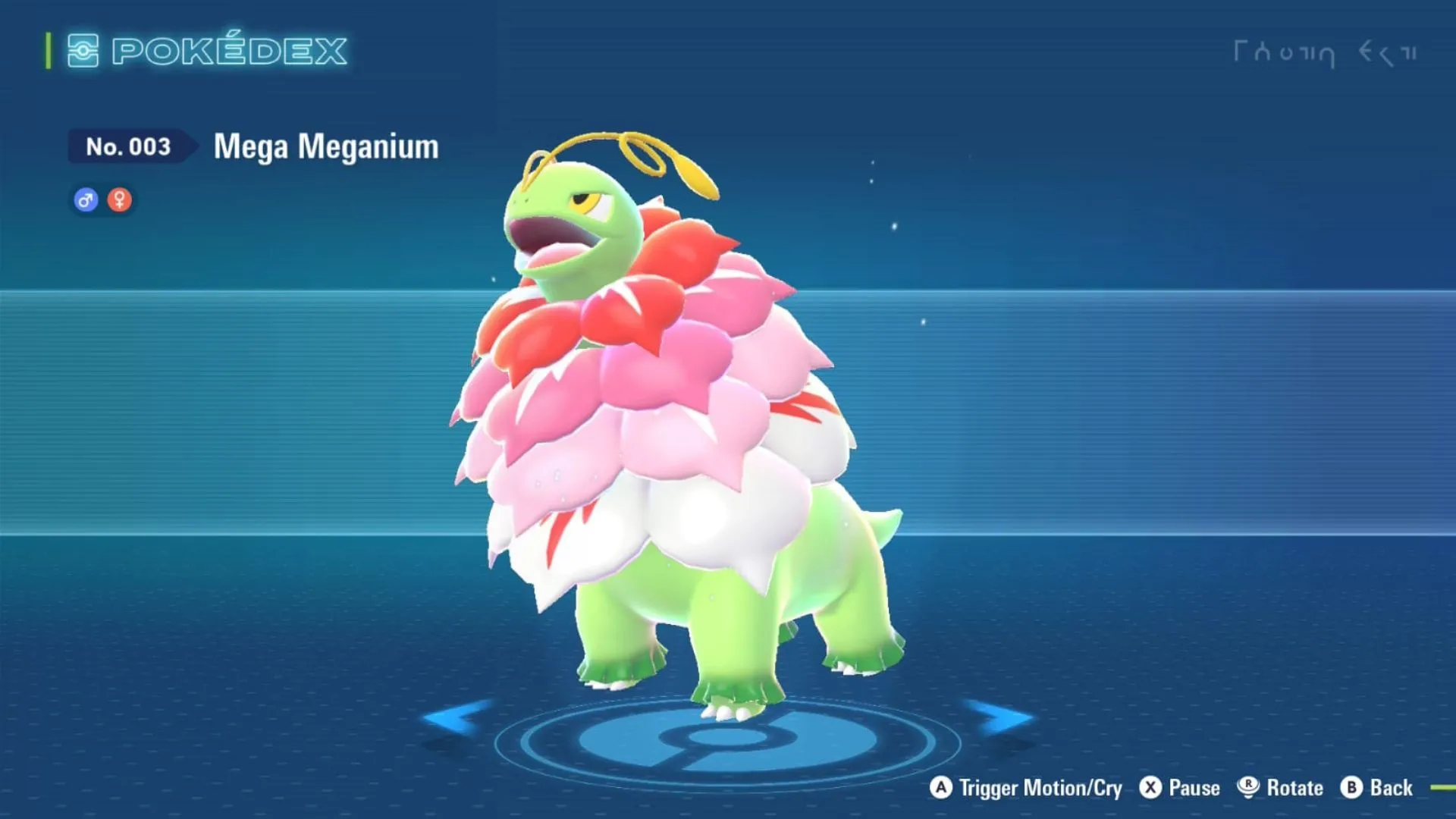 Mega Meganium in the game