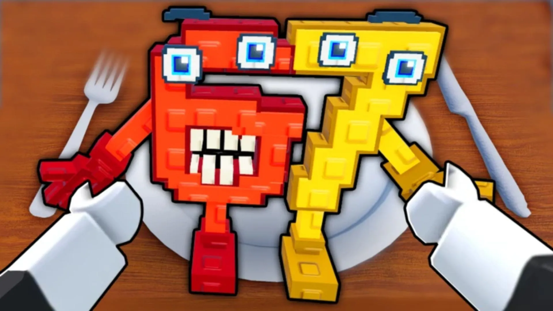 Nhân vật Eat Brainrot for Fight trên Roblox đang ăn brainrots và hiển thị pet hỗ trợ