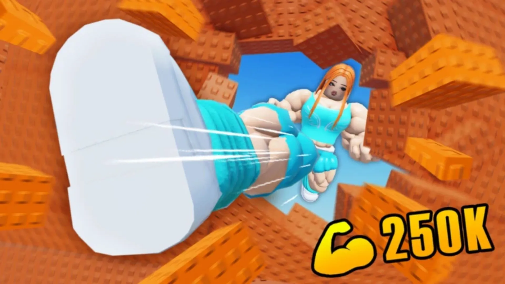 Nhân vật Punch Wall và khung lobby, gợi ý follow Discord để nhận code nhanh