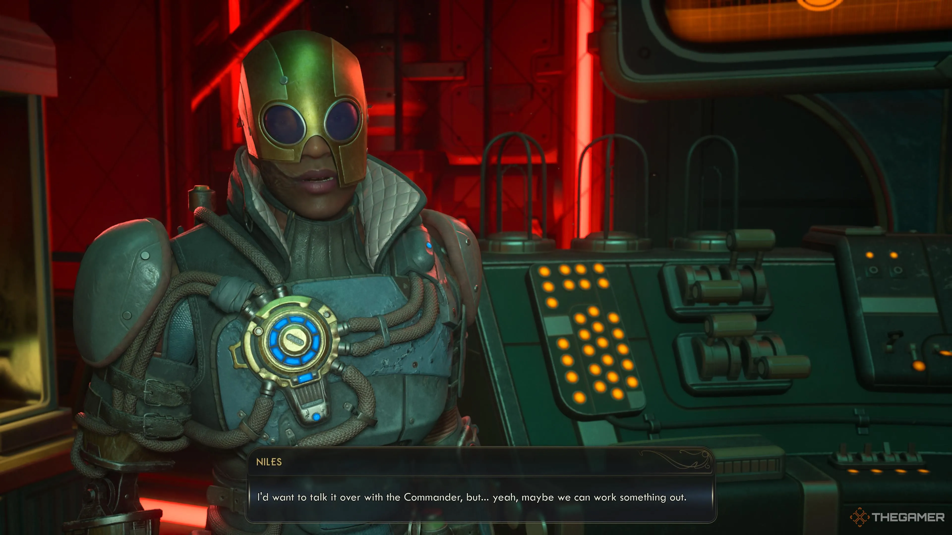 Niles nói về khả năng gặp lại Zeb trong tương lai nếu bạn chọn khác biệt trong The Outer Worlds 2