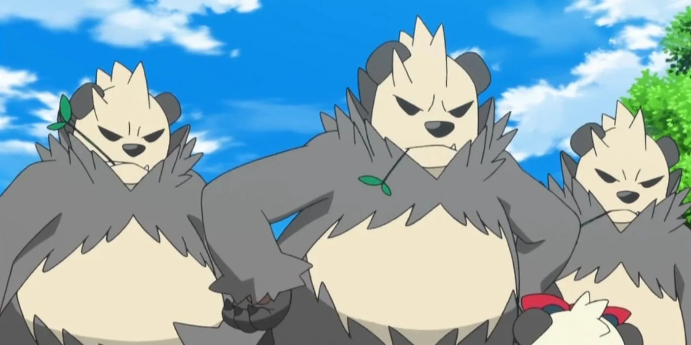 Pangoro tung đòn False Swipe, hình tượng panda chiến binh Kalos