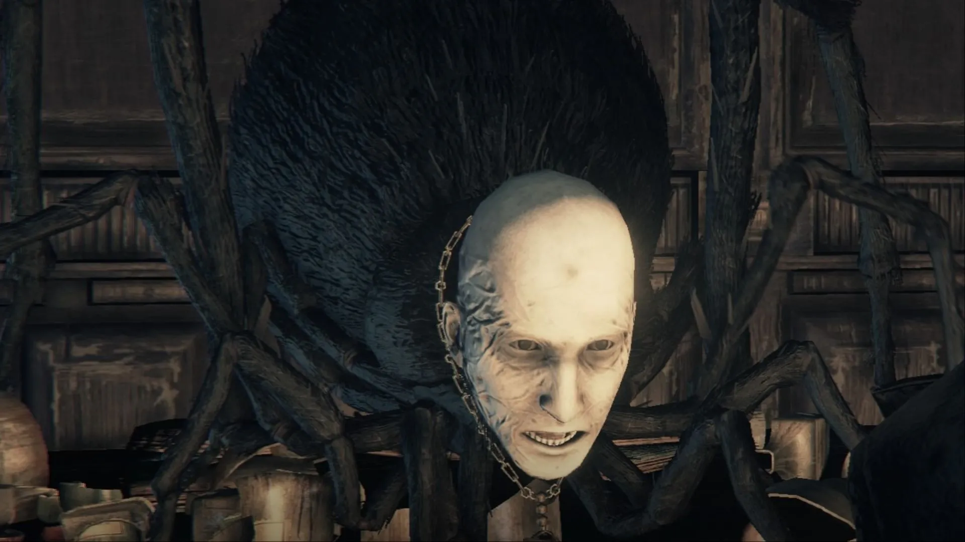 Patches the Spider trong Bloodborne, NPC gây sợ nhưng dễ dính swing nhầm