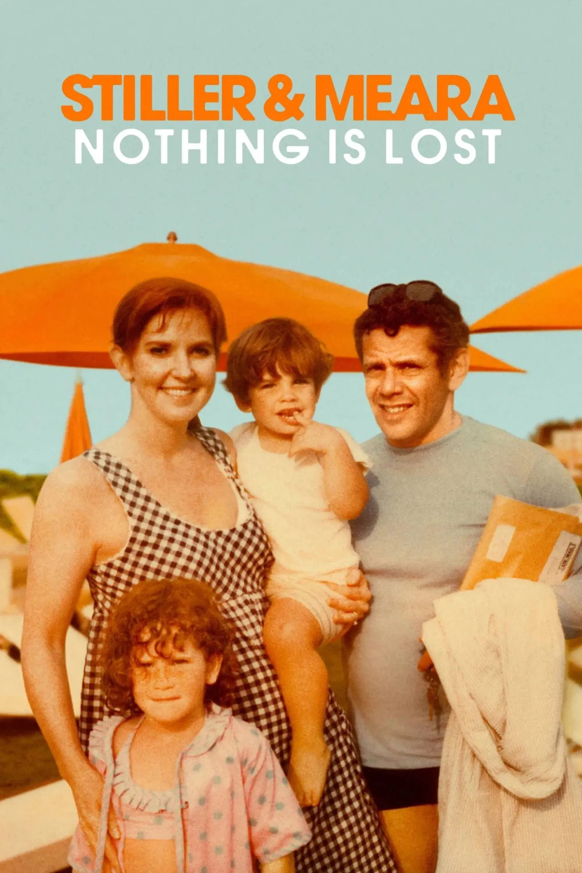 Poster Stiller & Meara: Nothing Is Lost với ảnh gia đình Stiller-Meara và tông màu hoài niệm