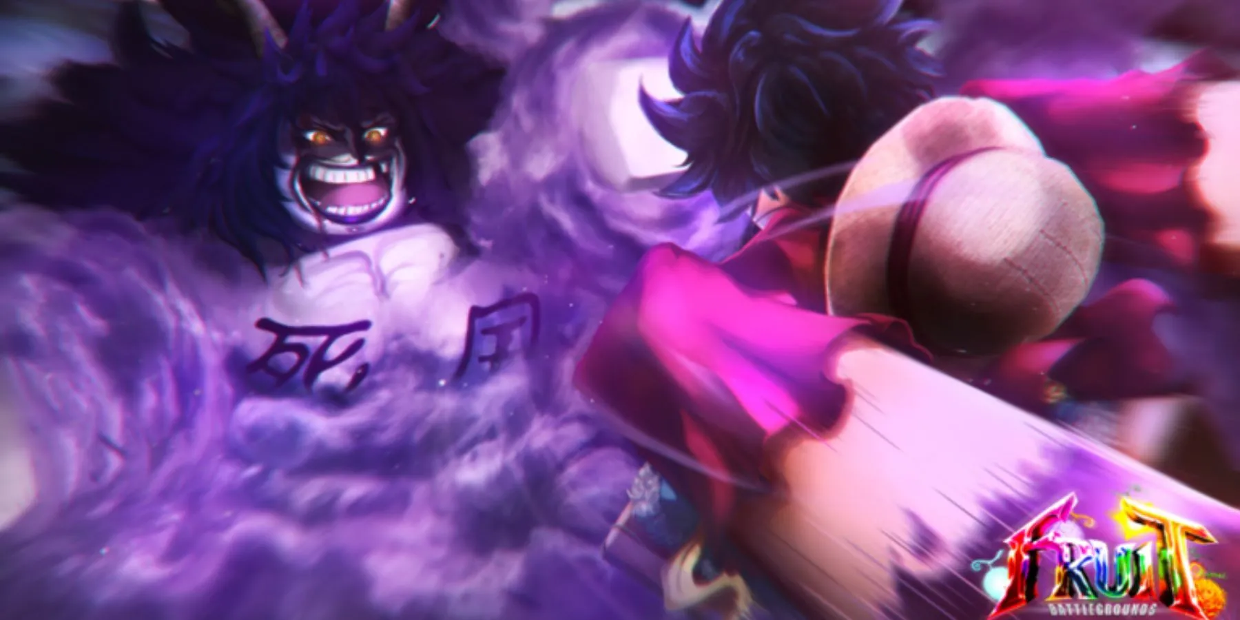 Spin trái và menu shop trong Fruit Battlegrounds, hiển thị cách dùng Gem để quay fruit